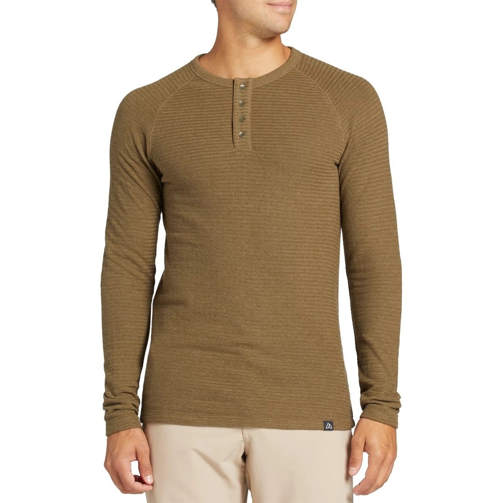 NEW Alpine Design Men's Mountain Long Sleeve Henley Shirt Deep Clover Size XL